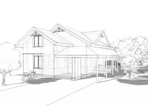 Transparent House Sketch Png - Drawing Of Building House, Png Download ,  Transparent Png Image - PNGitem