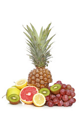 Fototapeta na wymiar Group of colour fruit