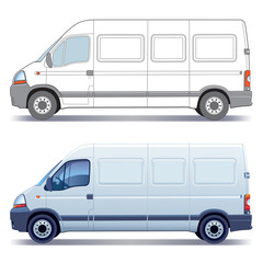 Delivery van - colored and layout