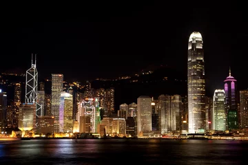 Küchenrückwand glas motiv Skyline von Hongkong © MarcelS
