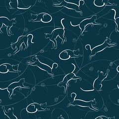 seamless cats background