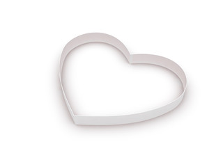 white heart shape 02