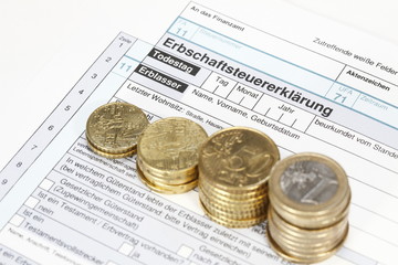 Steuerformular für die Erbschaft