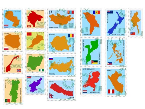vector stamp collection