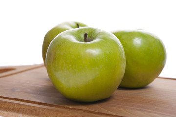 Apple on cutting board