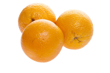 Orange on white background