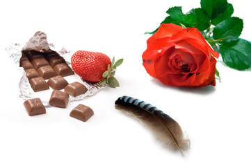 rose fruit chocolat