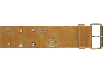 Wide leather belt | Isolated