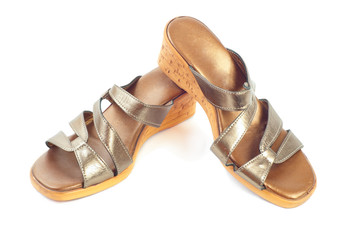 Naklejka premium Female leather shoes | Isolated
