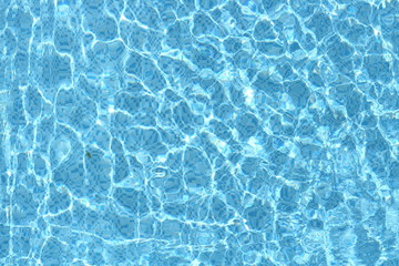 Fototapeta na wymiar Refection of Blue water in Swimming pool with Ripple