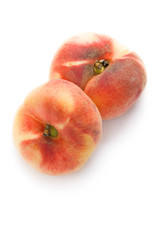 Peaches isolated on the white background