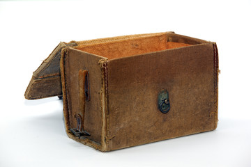 Opened antique pouch