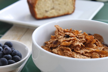 bran and blueberries