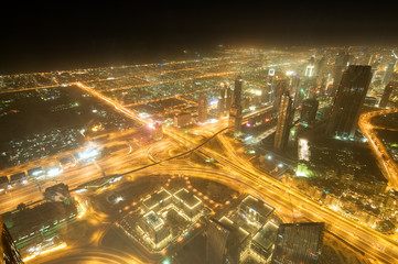 Panorama of down town Dubai city - UAE