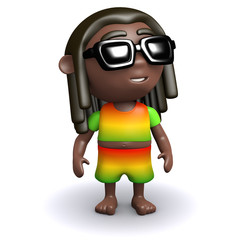 Cool Rastafarian wearing sunglasses