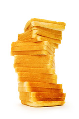 Sliced bread isolated on the white background