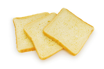 Sliced bread isolated on the white background