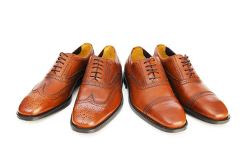 Male shoes isolated on the white background