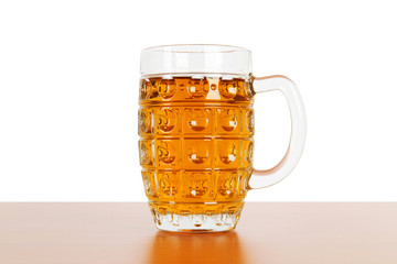 Beer glass isolated on the white background