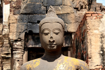Fototapeta na wymiar Buddha Image in Pagoda Lopburi of Thailand
