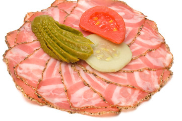 Schweinebauch in Scheiben mit Pfefferkruste