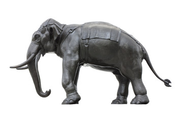 elephant sculpture isolated on white background