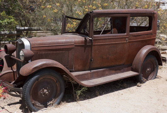 Old Car Junkyard on Legendary Route 66