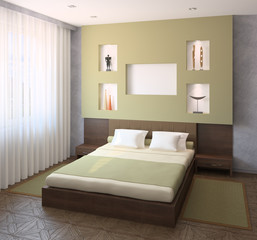 Fototapeta na wymiar Modern bedroom.