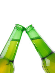 Green beer bottles
