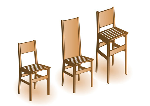 Vector illustration a wooden chair