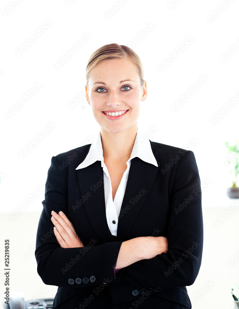 Canvas Prints Confident young businesswoman looking at the camera