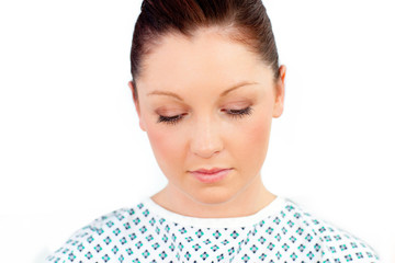 Fototapeta premium Close-up of a downcast patient