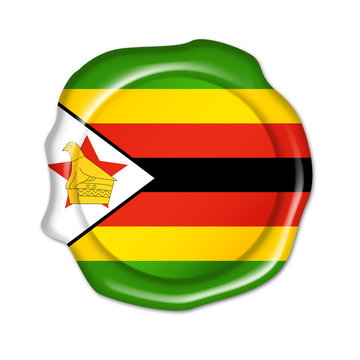 zimbabwe button, seal, stamp, blank flag