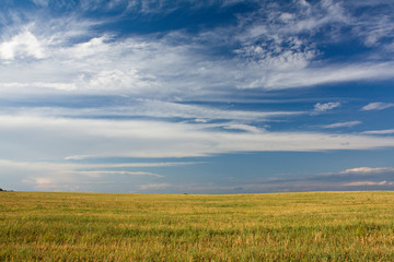 Landscape with gloomy clouds