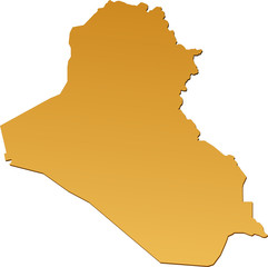 Carte de l'Irak marron (détouré)