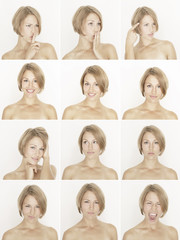 Fototapeta premium viel Ausdruck im Gesicht - Collage