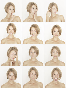 viel Ausdruck im Gesicht - Collage