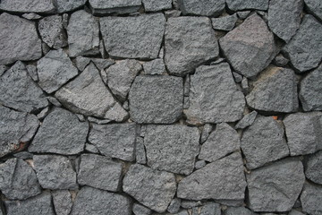 wand aus lavagestein