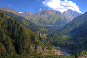 Fototapeta premium Mountain landscape Trans-Ili Alatau
