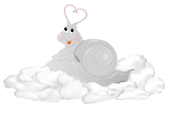 Schnecke auf Wolke sieben