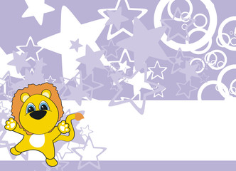 cartoon baby lion background