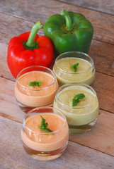 crème froide aux deux poivrons