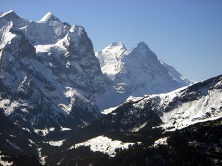 Blick von Meiringen auf Eiger Nordwand