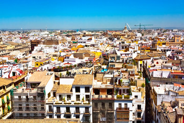 Fototapeta premium View on old Spanish town