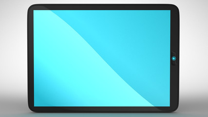 Horizontal view of modern Tablet PC