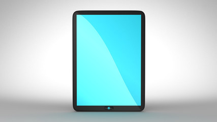 Tablet PC with blue colored screen