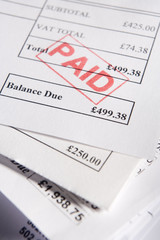 Obraz premium Paid Invoices