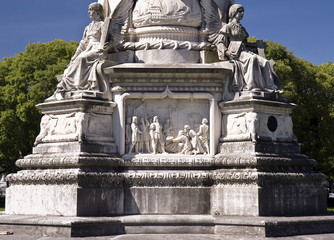 Detail of the pedestal of the statue of Afonso de Albuquerque