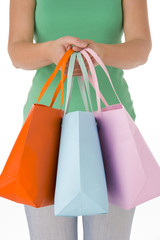 Woman Holding Shopping Bags