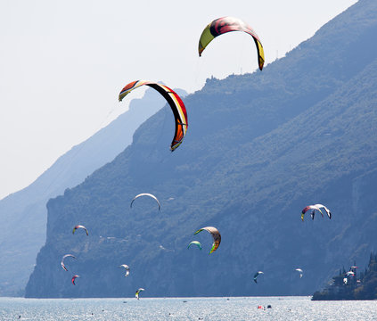 Parasurfing on Lake Garda